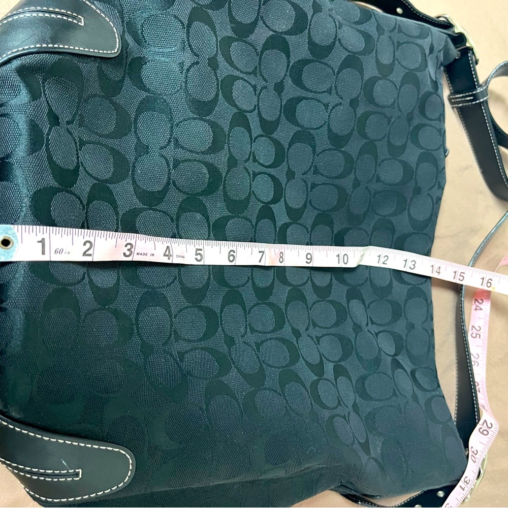 Coach Black signature jacquard canvas bag